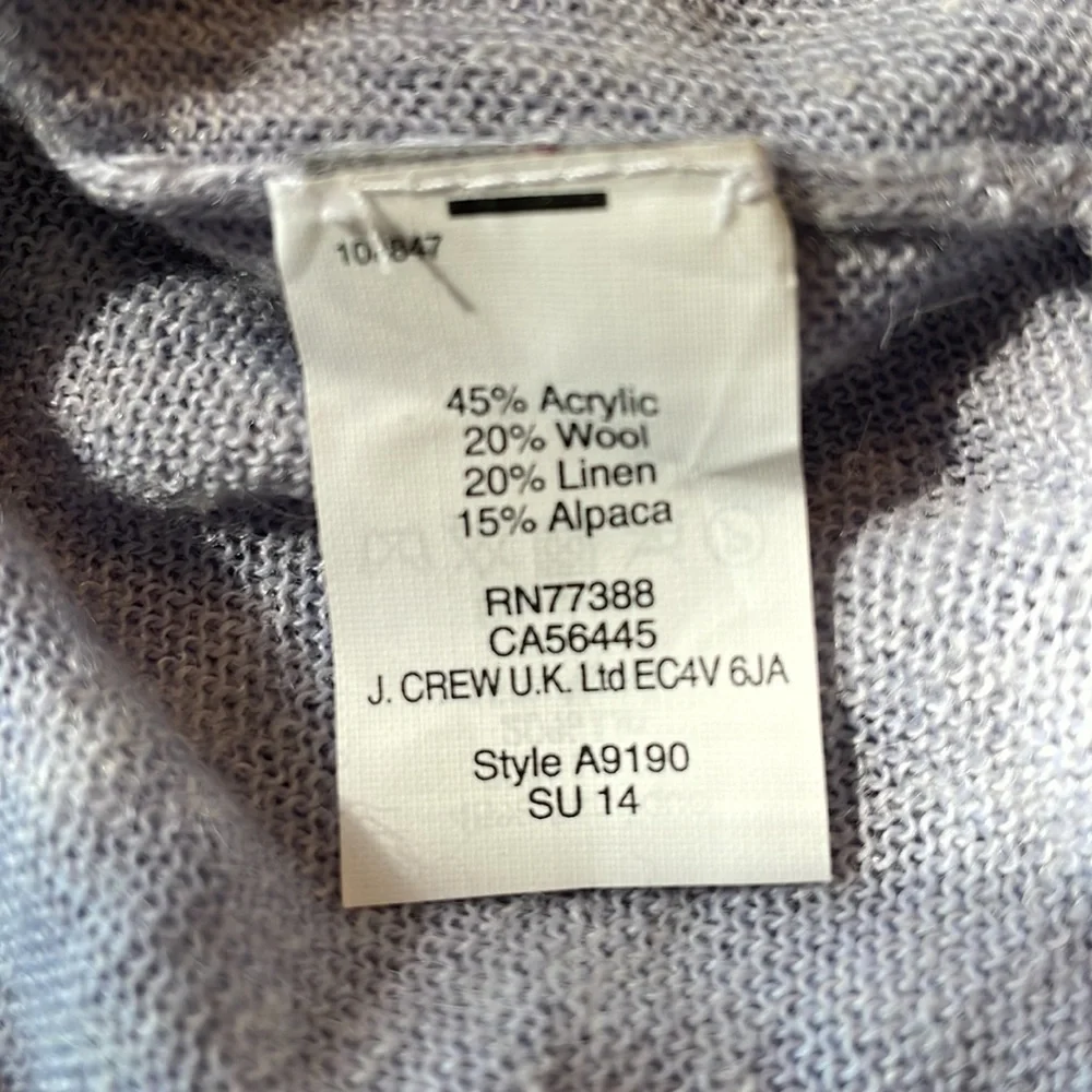 J. Crew Linen/Wool Blend Tunic Lightweight Pullover Sweater Women’s Small Blue